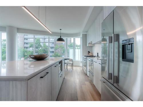 304-1107 Gladstone Road Nw, Calgary, AB - Indoor Photo Showing Kitchen With Upgraded Kitchen