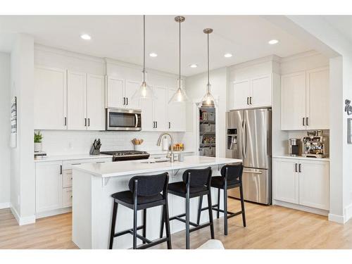 285 Sage Bluff Drive Nw, Calgary, AB - Indoor Photo Showing Kitchen With Upgraded Kitchen