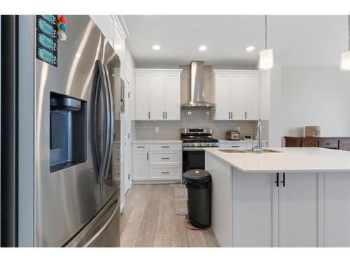 49 Lucas Heights Nw, Calgary, AB - Indoor Photo Showing Kitchen With Double Sink With Upgraded Kitchen