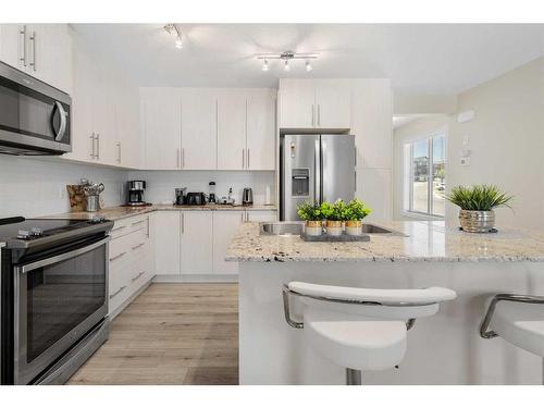 133 Sage Hill Grove Nw, Calgary, AB - Indoor Photo Showing Kitchen With Stainless Steel Kitchen With Upgraded Kitchen