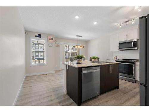 133 Sage Hill Grove Nw, Calgary, AB - Indoor Photo Showing Kitchen With Stainless Steel Kitchen With Upgraded Kitchen