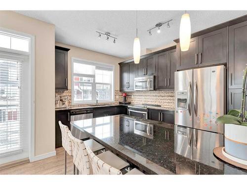 267 Mahogany Way Se, Calgary, AB - Indoor Photo Showing Kitchen With Stainless Steel Kitchen With Upgraded Kitchen