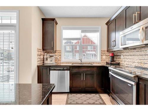 267 Mahogany Way Se, Calgary, AB - Indoor Photo Showing Kitchen With Stainless Steel Kitchen With Upgraded Kitchen