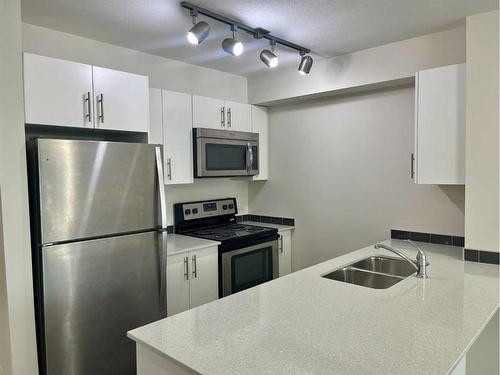 4203-181 Skyview Ranch Manor Ne, Calgary, AB - Indoor Photo Showing Kitchen With Stainless Steel Kitchen With Double Sink With Upgraded Kitchen