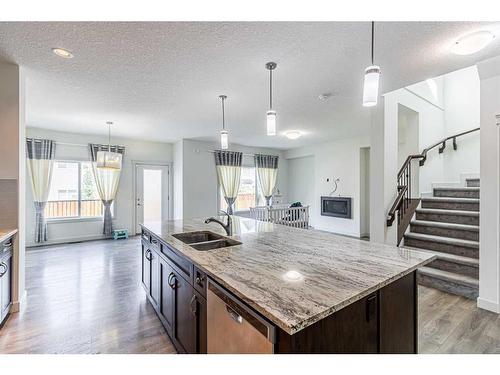 331 Legacy Heights Se, Calgary, AB - Indoor Photo Showing Kitchen With Double Sink With Upgraded Kitchen