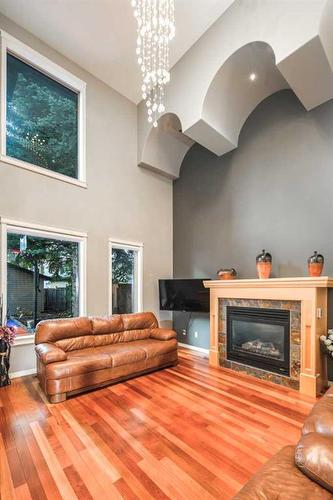 2312 5 Avenue Nw, Calgary, AB - Indoor Photo Showing Living Room With Fireplace