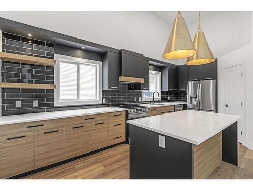 28 Hidden Creek Terrace Nw, Calgary, AB - Indoor Photo Showing Kitchen With Upgraded Kitchen