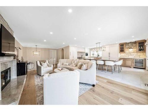 13107 Lake Arrow Road Se, Calgary, AB - Indoor Photo Showing Living Room With Fireplace