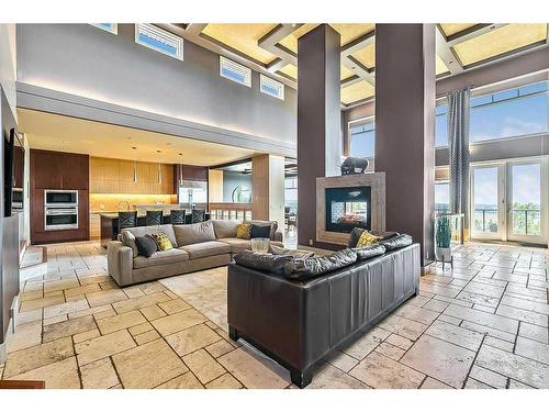 30 Patina Lane Sw, Calgary, AB - Indoor With Fireplace