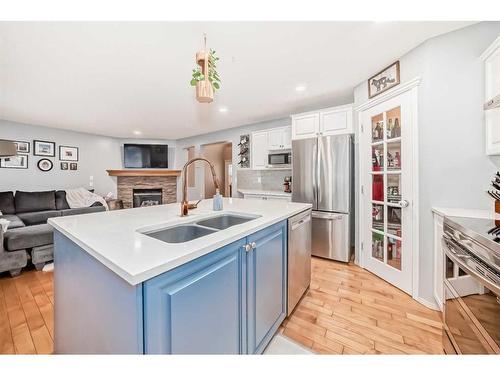 219 New Brighton Circle Se, Calgary, AB - Indoor Photo Showing Kitchen With Double Sink