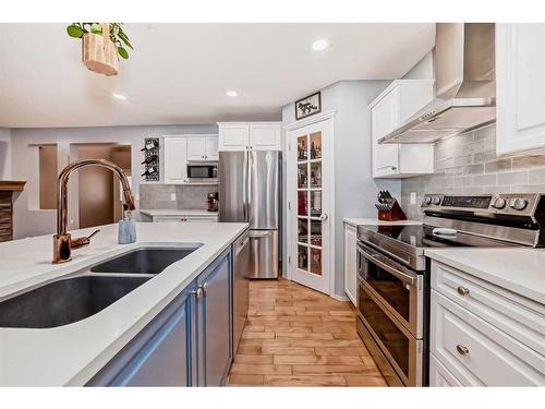 219 New Brighton Circle Se, Calgary, AB - Indoor Photo Showing Kitchen With Double Sink With Upgraded Kitchen