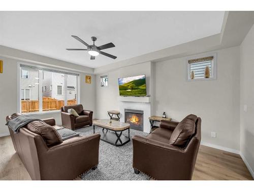 166 Cityside Common Ne, Calgary, AB - Indoor Photo Showing Living Room With Fireplace