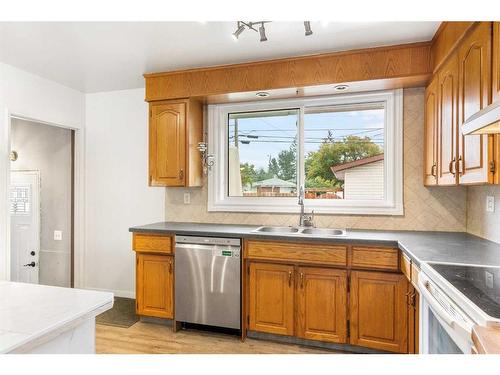 208 Tache Avenue Nw, Calgary, AB - Indoor Photo Showing Kitchen With Double Sink