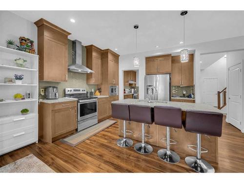 89 Saddlestone Place Ne, Calgary, AB - Indoor Photo Showing Kitchen With Stainless Steel Kitchen With Upgraded Kitchen