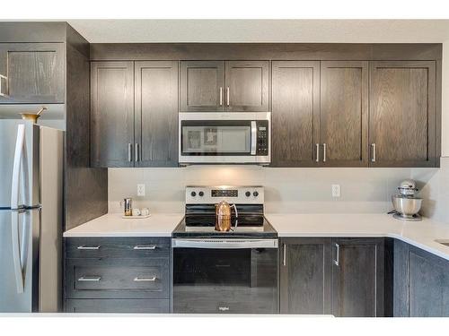 20581 Seton Way Se, Calgary, AB - Indoor Photo Showing Kitchen With Stainless Steel Kitchen With Upgraded Kitchen