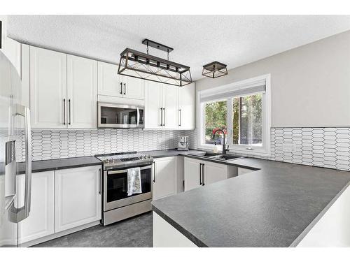 1309 Mcalpine Street, Carstairs, AB - Indoor Photo Showing Kitchen With Double Sink With Upgraded Kitchen