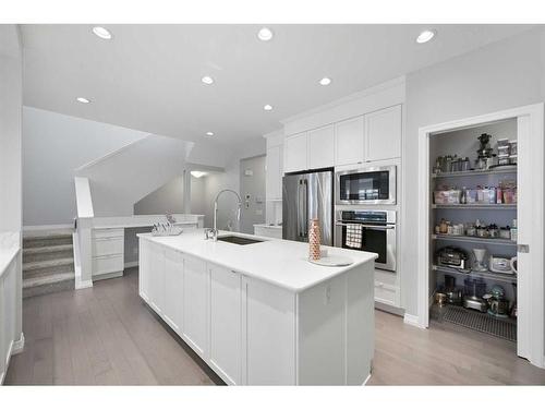 4 Mahogany Park Se, Calgary, AB - Indoor Photo Showing Kitchen With Stainless Steel Kitchen With Upgraded Kitchen