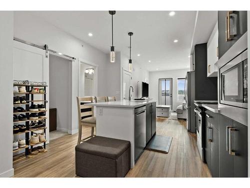 505-138 Sage Valley Common Nw, Calgary, AB - Indoor Photo Showing Kitchen With Stainless Steel Kitchen With Upgraded Kitchen