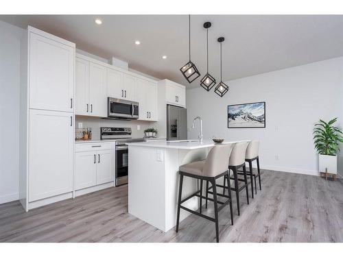 5216-200 Seton Circle Se, Calgary, AB - Indoor Photo Showing Kitchen With Stainless Steel Kitchen With Upgraded Kitchen