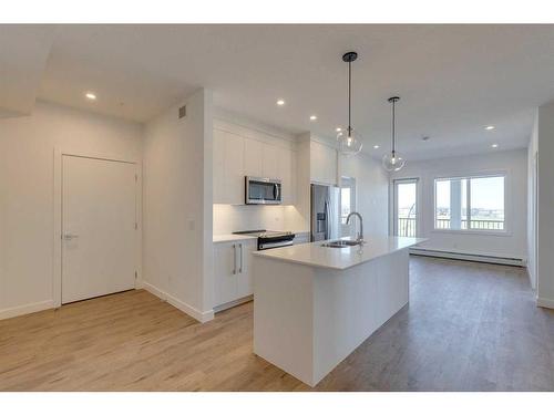 2309-395 Skyview Parkway Ne, Calgary, AB - Indoor Photo Showing Kitchen With Upgraded Kitchen