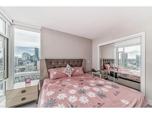 3104-510 6 Avenue Se, Calgary, AB - Indoor Photo Showing Bedroom