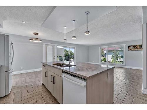 76 Huntmeadow Road Ne, Calgary, AB - Indoor Photo Showing Kitchen With Double Sink