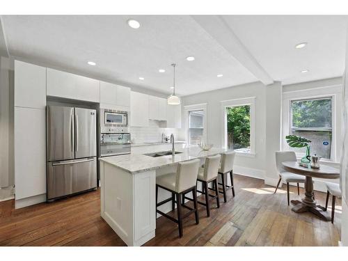 1623 13 Avenue Sw, Calgary, AB - Indoor Photo Showing Kitchen With Double Sink With Upgraded Kitchen