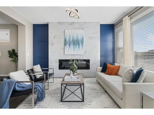 41 Sage Bluff Close Nw, Calgary, AB - Indoor Photo Showing Living Room