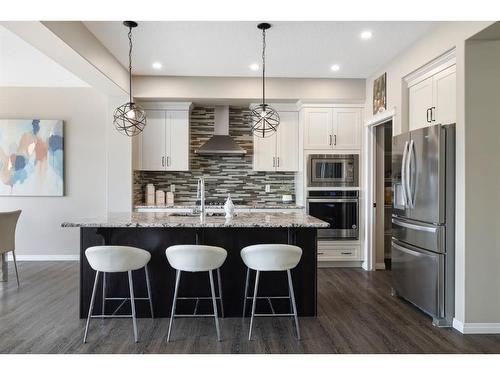 41 Sage Bluff Close Nw, Calgary, AB - Indoor Photo Showing Kitchen With Stainless Steel Kitchen With Upgraded Kitchen