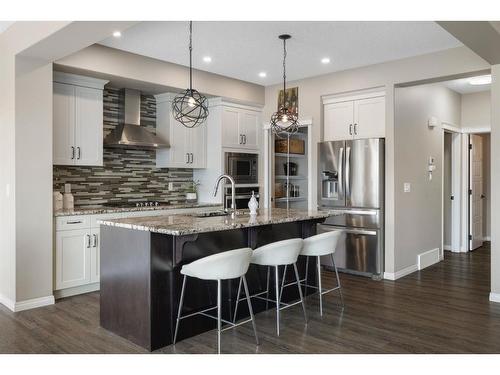 41 Sage Bluff Close Nw, Calgary, AB - Indoor Photo Showing Kitchen With Stainless Steel Kitchen With Upgraded Kitchen