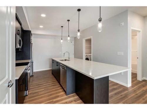 211-360 Harvest Hills Way Ne, Calgary, AB - Indoor Photo Showing Kitchen With Upgraded Kitchen