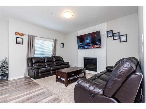 225 Nolanhurst Way Nw, Calgary, AB - Indoor Photo Showing Living Room With Fireplace