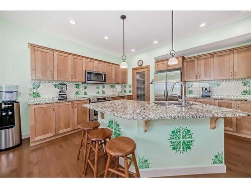 204 Silverado Boulevard Sw, Calgary, AB - Indoor Photo Showing Kitchen With Stainless Steel Kitchen With Upgraded Kitchen