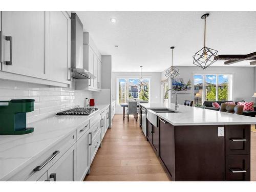 111 Legacy Landing Se, Calgary, AB - Indoor Photo Showing Kitchen With Double Sink With Upgraded Kitchen