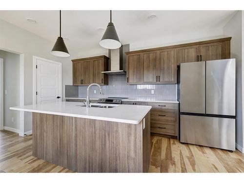 3238 Chinook Winds Drive Sw, Airdrie, AB - Indoor Photo Showing Kitchen With Stainless Steel Kitchen With Double Sink