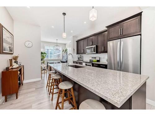 47 Belmont Gardens Sw, Calgary, AB - Indoor Photo Showing Kitchen With Stainless Steel Kitchen With Upgraded Kitchen