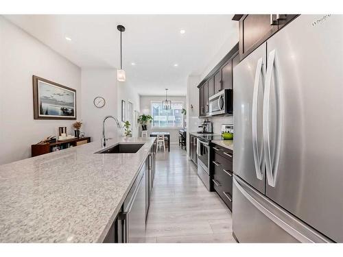 47 Belmont Gardens Sw, Calgary, AB - Indoor Photo Showing Kitchen With Stainless Steel Kitchen With Upgraded Kitchen