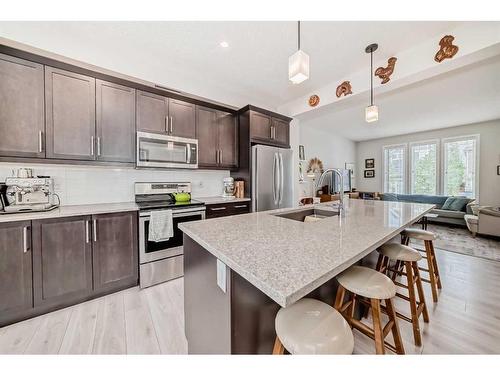 47 Belmont Gardens Sw, Calgary, AB - Indoor Photo Showing Kitchen With Stainless Steel Kitchen With Upgraded Kitchen