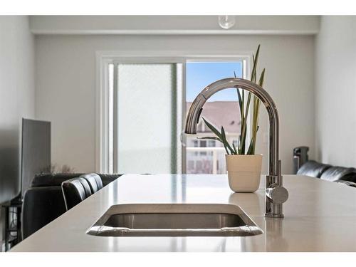 208-40 Carrington Plaza Nw, Calgary, AB - Indoor Photo Showing Kitchen With Double Sink