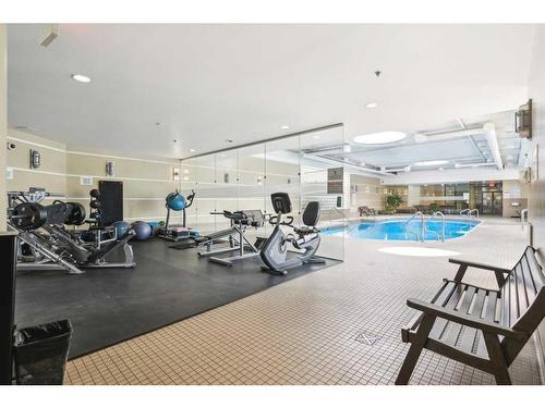 804-1088 6 Avenue Sw, Calgary, AB - Indoor Photo Showing Gym Room