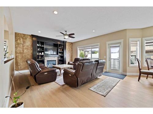 150 Saddlelake Grove Ne, Calgary, AB - Indoor Photo Showing Living Room With Fireplace