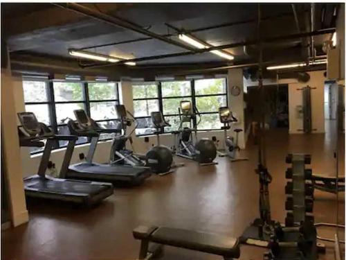 111-191 Kananaskis Way, Canmore, AB - Indoor Photo Showing Gym Room