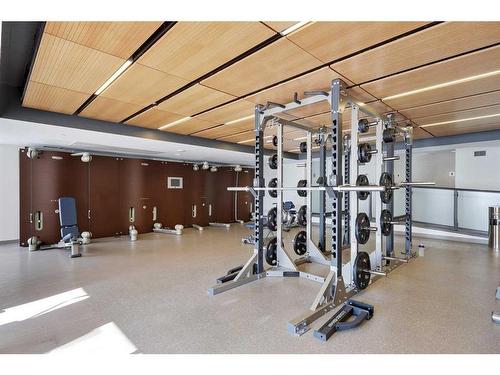 1403-1122 3 Street Se, Calgary, AB - Indoor Photo Showing Gym Room