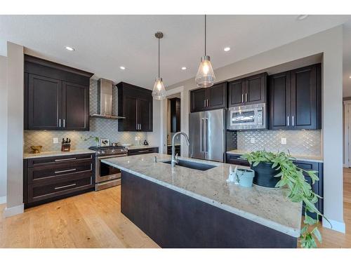 105 Carringvue Manor Nw, Calgary, AB - Indoor Photo Showing Kitchen With Upgraded Kitchen