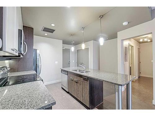 903-220 12 Avenue Se, Calgary, AB - Indoor Photo Showing Kitchen With Double Sink