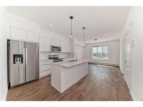 1405-60 Skyview Ranch Road Ne, Calgary, AB - Indoor Photo Showing Kitchen With Stainless Steel Kitchen With Upgraded Kitchen