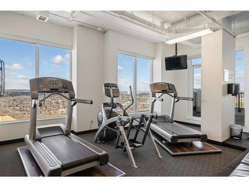 2910-930 6 Avenue Sw, Calgary, AB - Indoor Photo Showing Gym Room