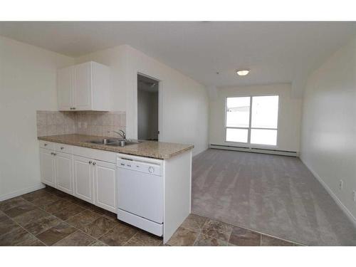 206-1010 Railway Street, Crossfield, AB - Indoor Photo Showing Kitchen With Double Sink