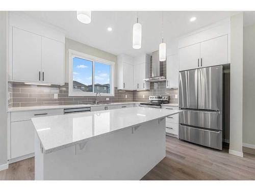 45 Corner Glen Way Ne, Calgary, AB - Indoor Photo Showing Kitchen With Stainless Steel Kitchen With Upgraded Kitchen