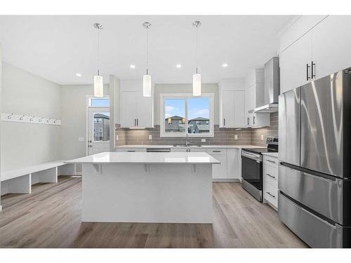 45 Corner Glen Way Ne, Calgary, AB - Indoor Photo Showing Kitchen With Stainless Steel Kitchen With Upgraded Kitchen